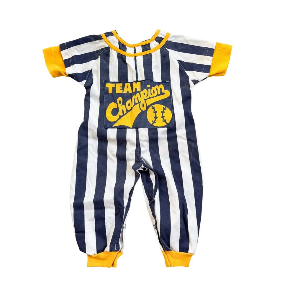 Vtg 1990s Hopscotch Baseball Slugger Team Champion Outfit Size 12M - Picture 2 of 8